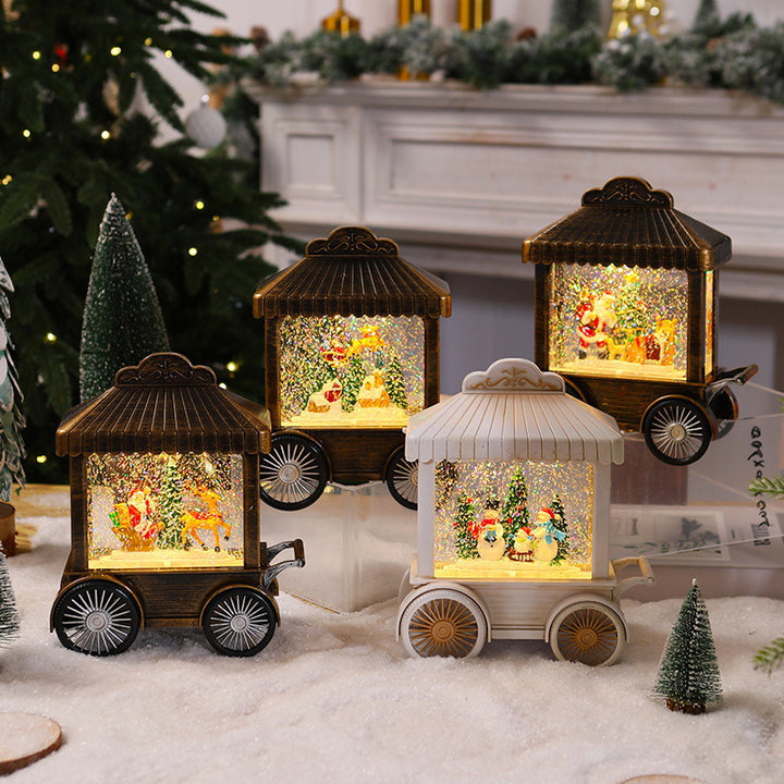 Decorative light lantern with snow globe Stornfield