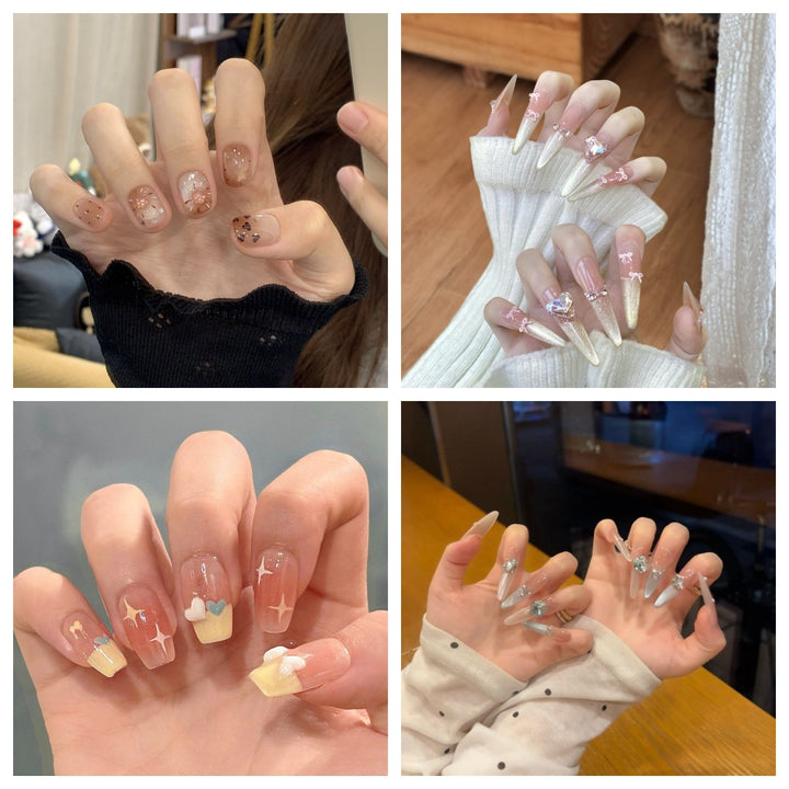 Glossy Gel Press-On Nail Set