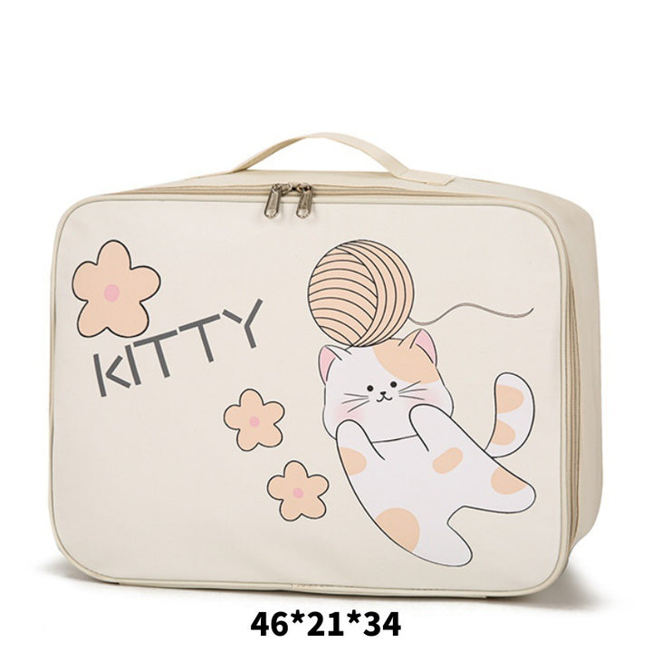 Cartoon Cat-Themed Travel Organizer