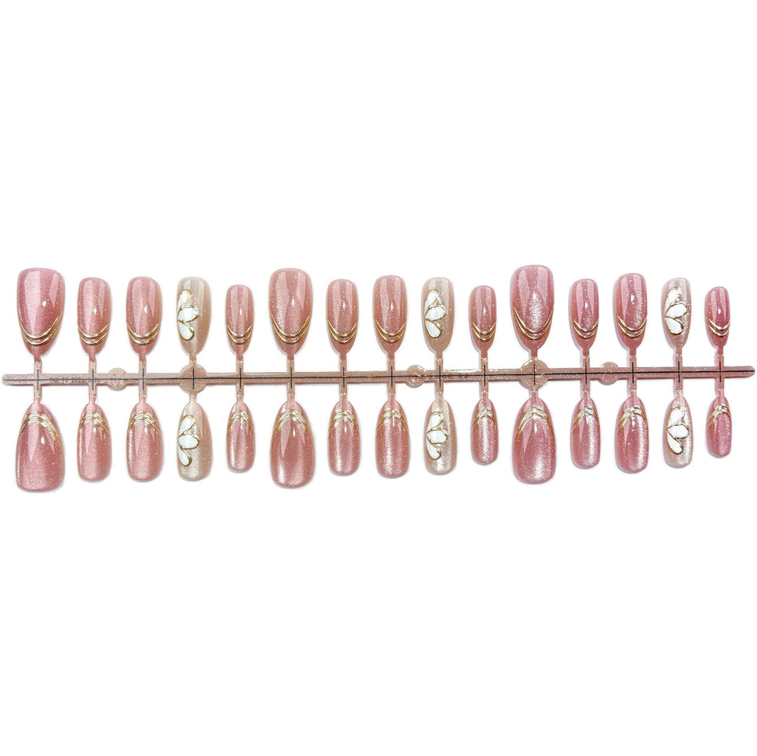 Elegant Glittery Press-On Nail Set