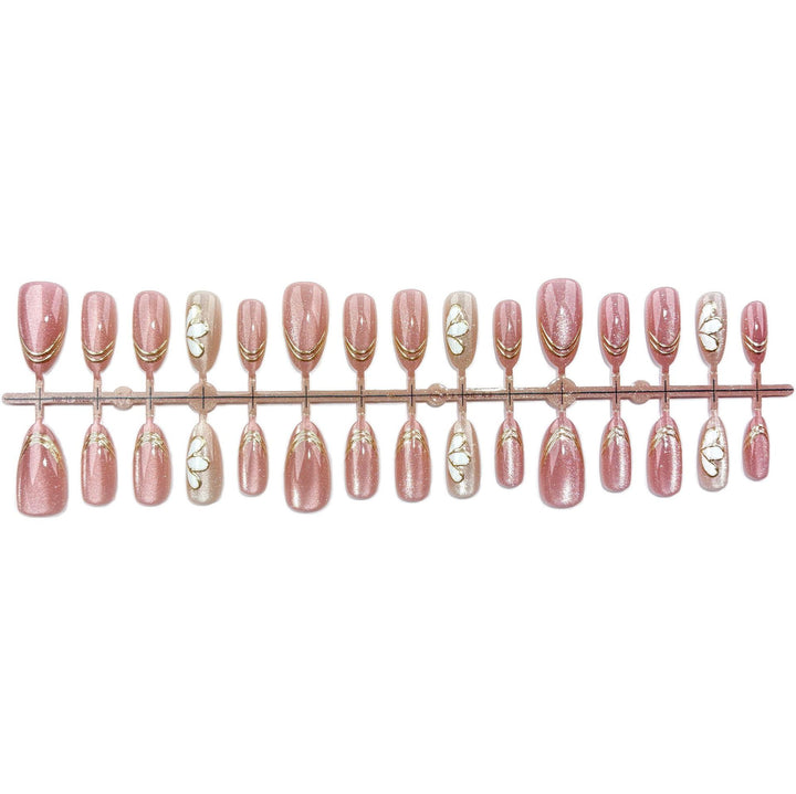 Elegant Glittery Press-On Nail Set