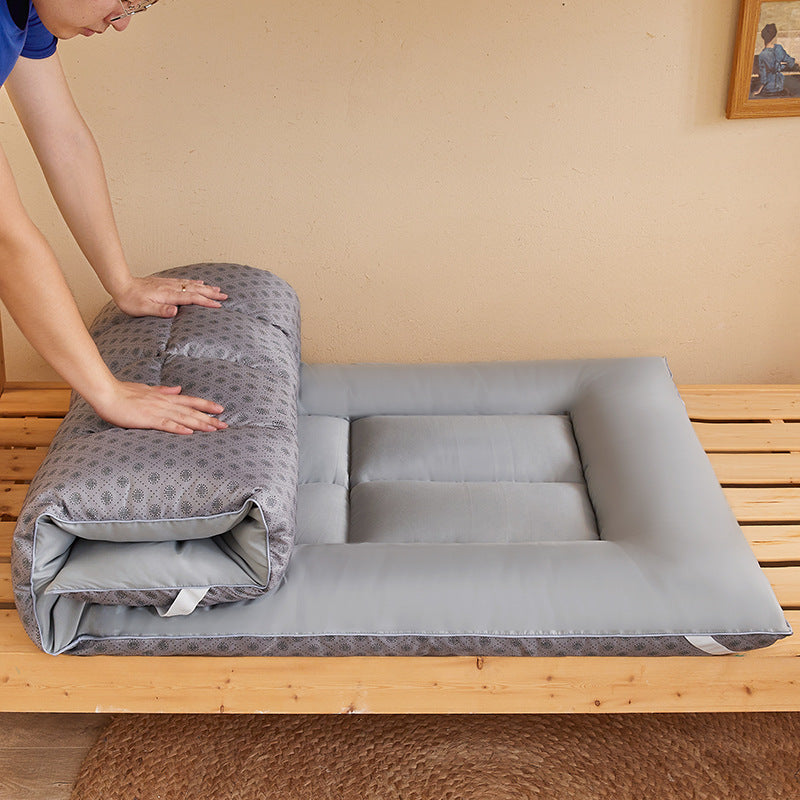 Japanese futon topper made of microfiber with triple foldable design and high point elasticity