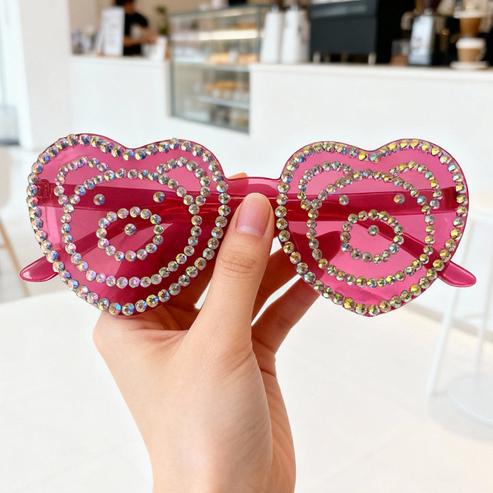 Heart-Shaped Rhinestone Sunglasses Stornfield