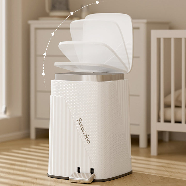 Women's modern and elegant trash can with foot pedal and silent lid Stornfield