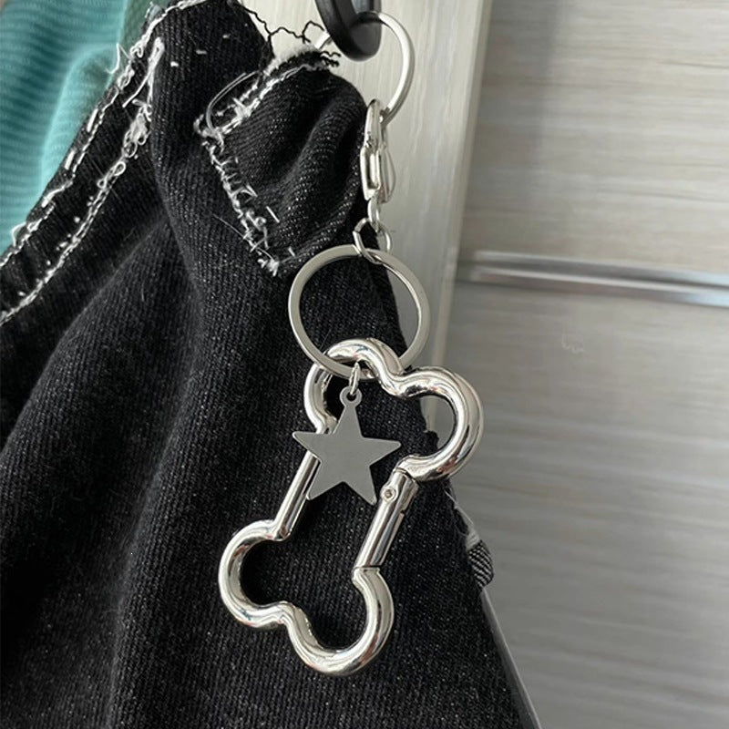 Keychain with stylish design and star pendant Stornfield