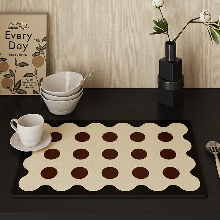 Vintage Coffee-Themed Table Mat