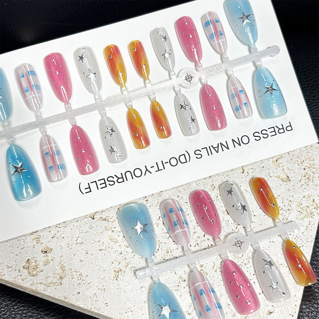Starry Themed Press-On Nail Set Stornfield