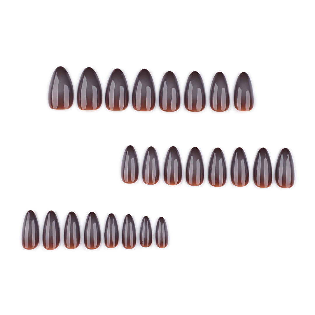 Artful nail extensions in elegant banana design Stornfield