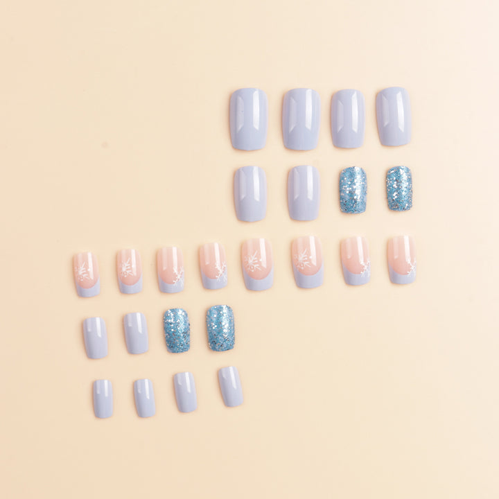 Artistic Snowflake-Embellished Nail Art Tips Stornfield