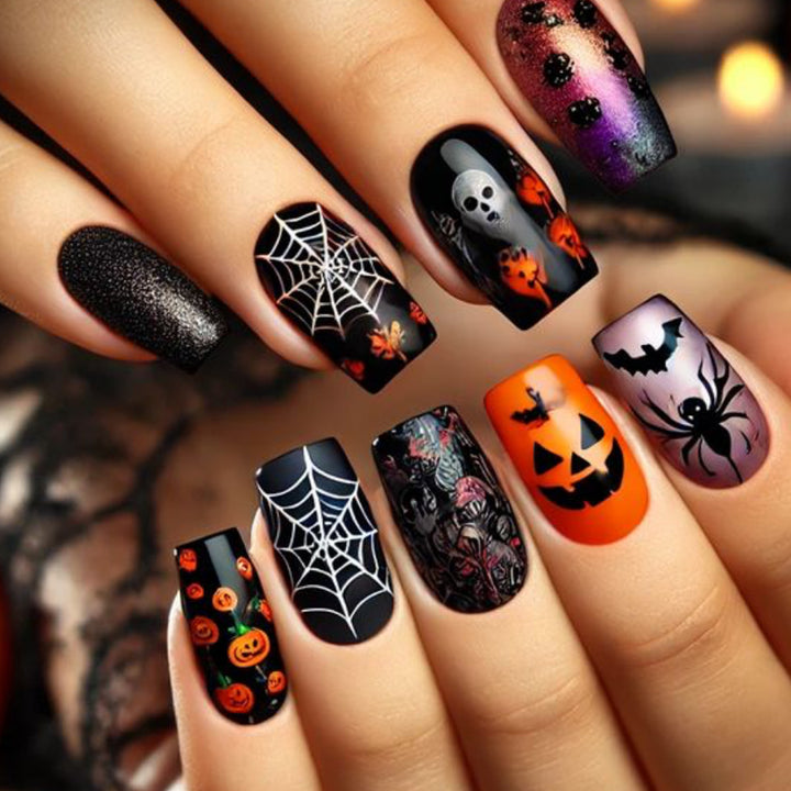 Halloween-Themed Decorative Nail Art Extensions Stornfield