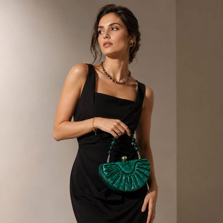 Decorative Geometric Acrylic Clutch