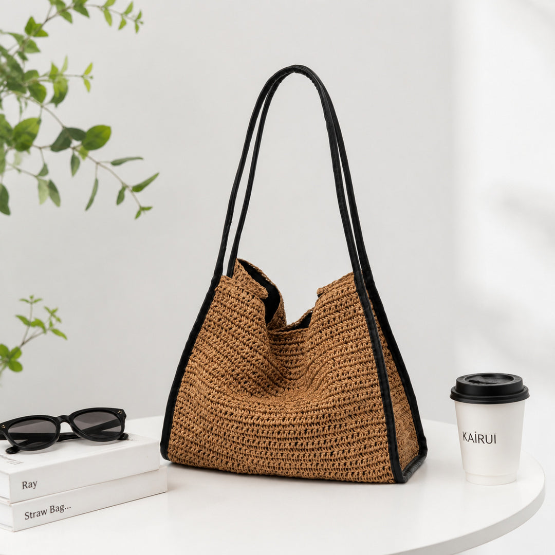 Practical macrame crossbody bag with elegant leather elements Stornfield