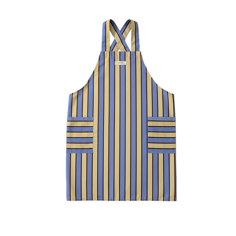 Bib apron with crossed straps and large front pockets Stornfield