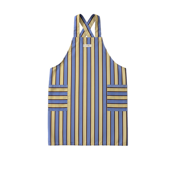 Bib apron with crossed straps and large front pockets Stornfield