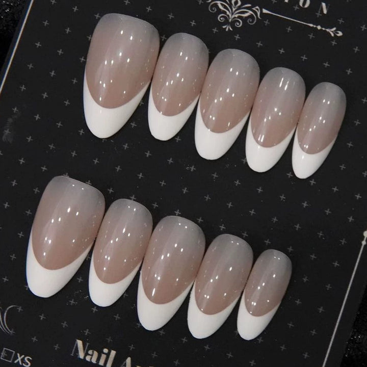 Elegant French Tip Press-On Nails