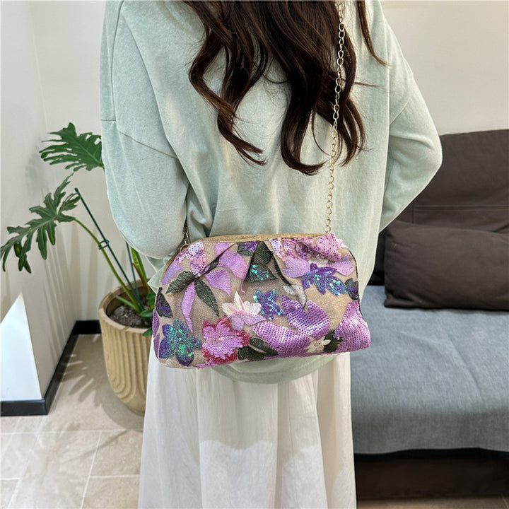 Floral Beaded Evening Clutch