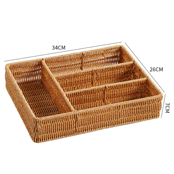 Unisex Handwoven Storage Basket with Multiple Compartments Stornfield