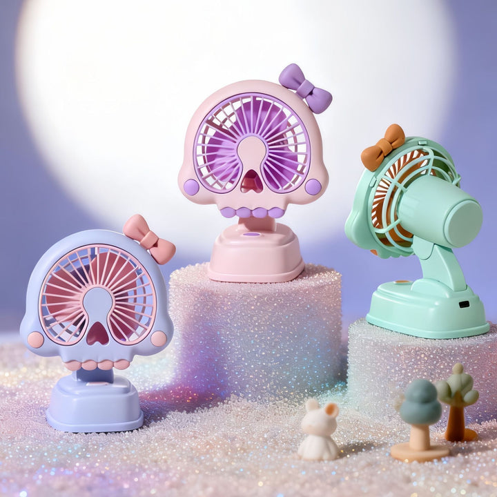 Women's Mini Table Fan in Creative Skull Design Stornfield