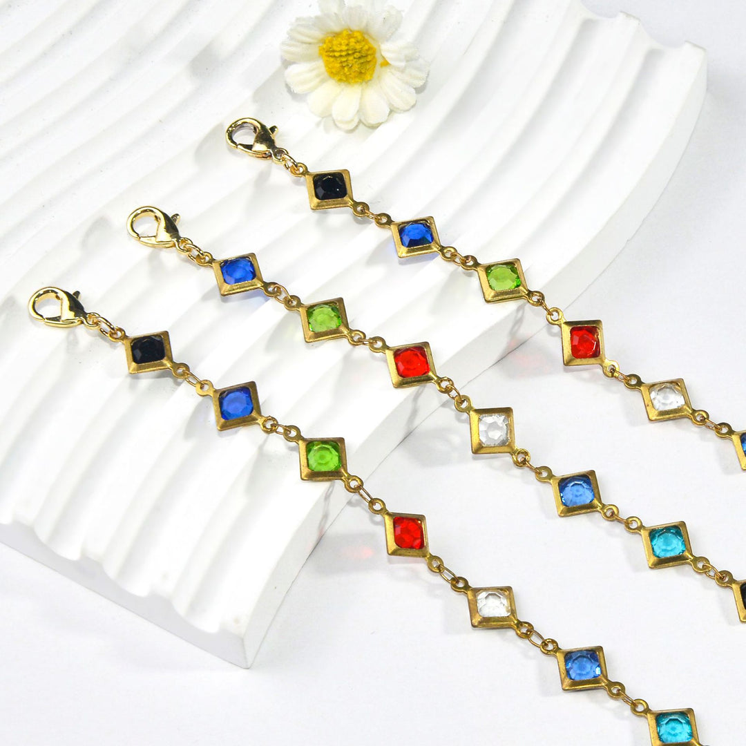 Colorful Gemstone Chain Bracelet Stornfield 1788164354