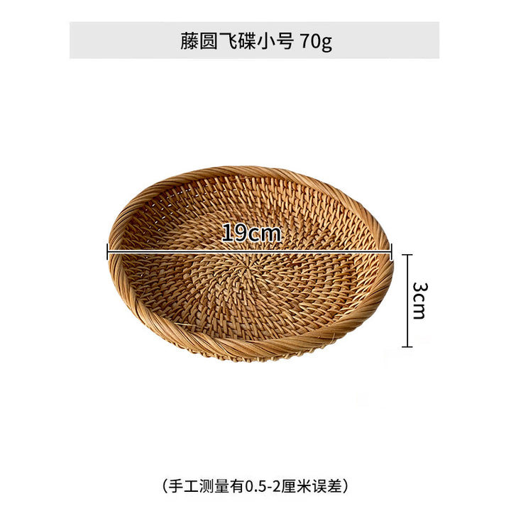 Ladies chic round basket made of natural willow material Stornfield