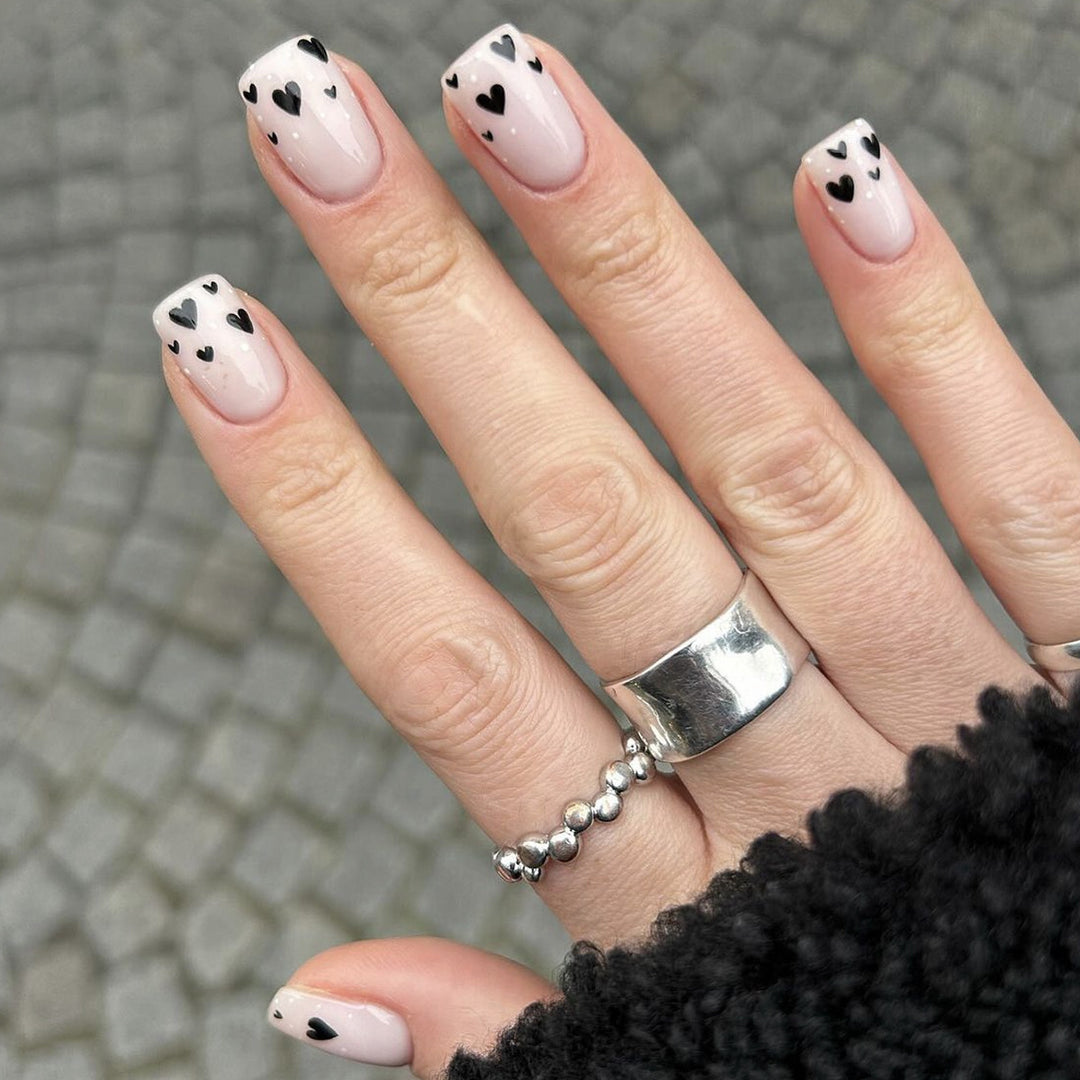 Heart-Accent Acrylic Nail Art Set Stornfield