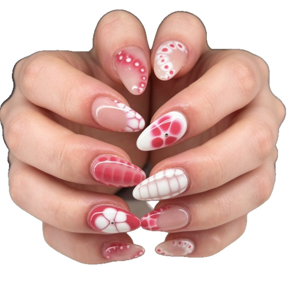 Creative Press-On Nail Art Set with Abstract Patterns Stornfield