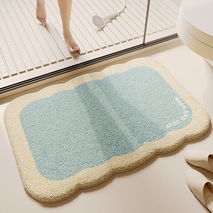 Decorative Plush Bath Mat for Bathroom