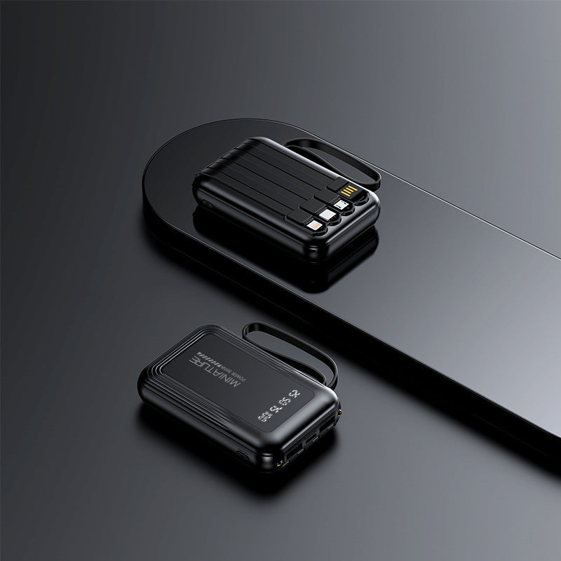 Practical power bank with wireless fast charging function and integrated cable system Stornfield