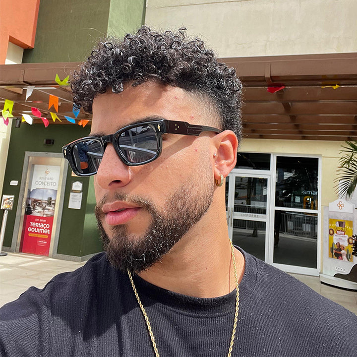 Men's Retro Rectangular Sunglasses Stornfield