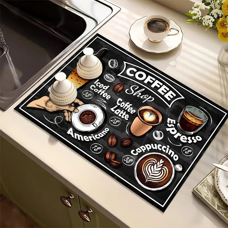 Coffee Bar Kitchen Mat Stornfield