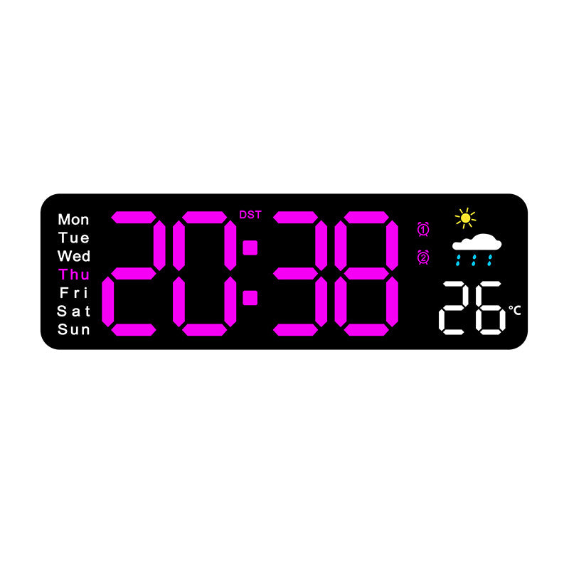 Digital radio alarm clock with temperature and day of the week display Stornfield