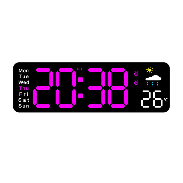 Digital radio alarm clock with temperature and day of the week display Stornfield