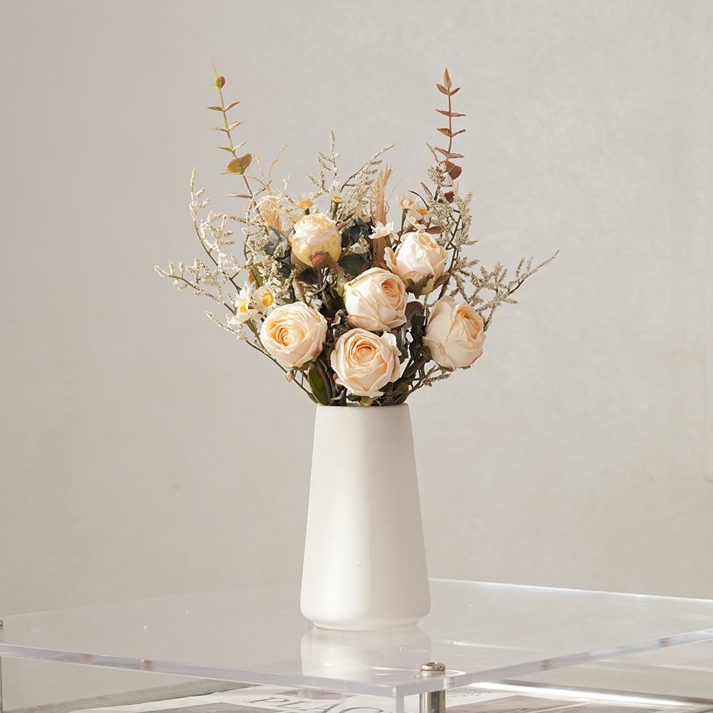 Dried Floral Bouquet with Eucalyptus and Lavender Accents