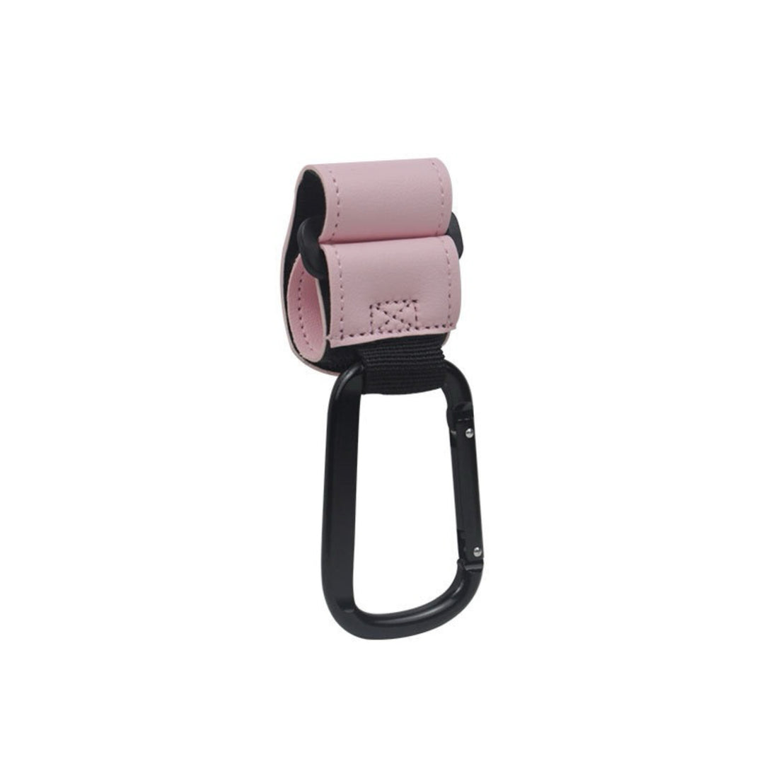 Heavy-Duty Leather Loop Stroller and Bag Carabiner Hook