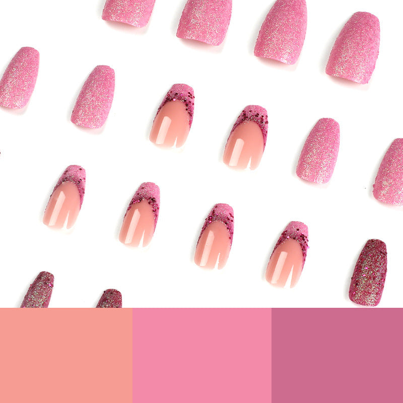 Artful Nail Extensions with Glittering Accents Stornfield
