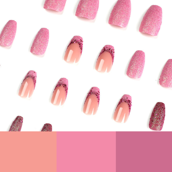 Artful Nail Extensions with Glittering Accents Stornfield