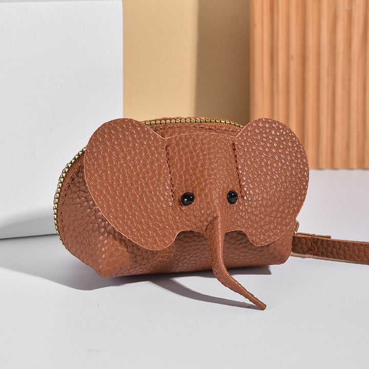 Cute Elephant-Themed Zippered Coin Purse Stornfield