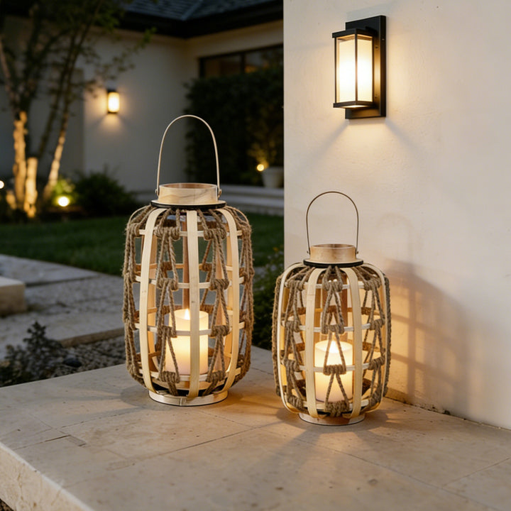 Decorative Rattan Lantern Stornfield