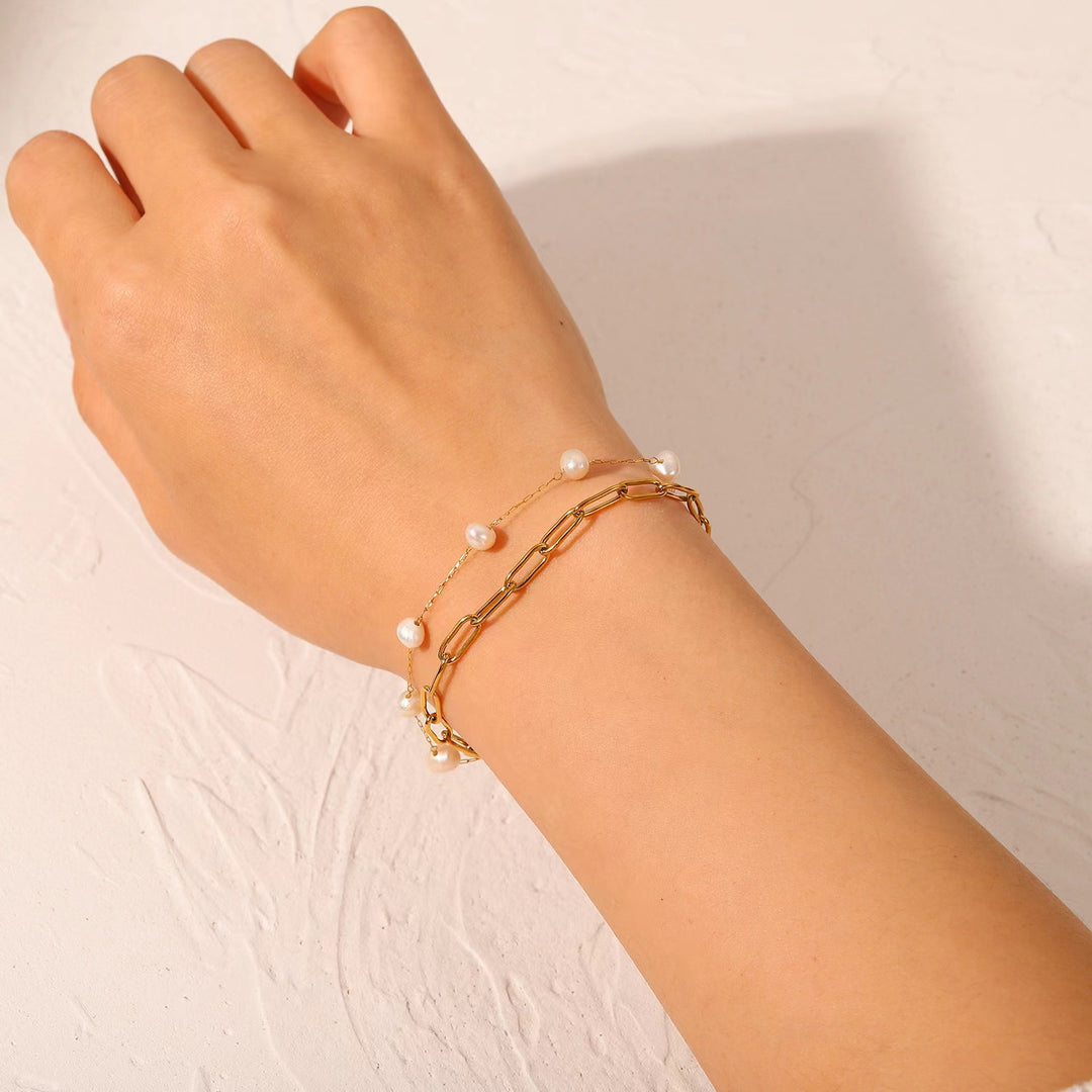 Double Layered Pearl Chain Anklet Stornfield