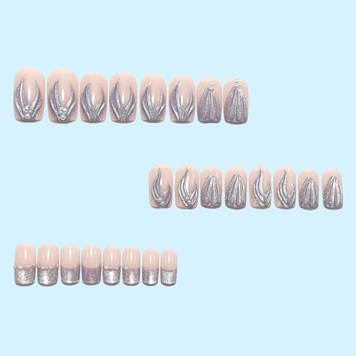 Luxury Aquamarine Design Press-On Nails Stornfield