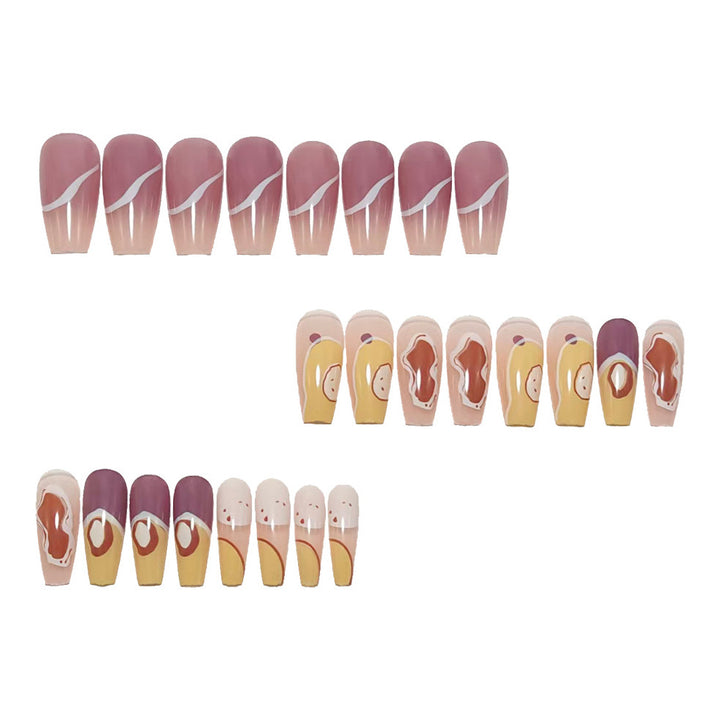 Creative artificial nails with modern geometric designs Stornfield