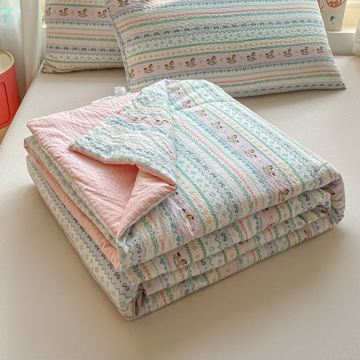 Playful Themed Quilted Bed Cover