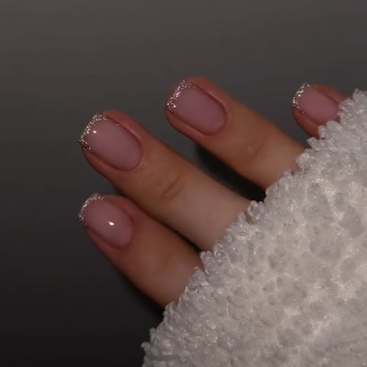 Glamorous nail extensions with glitter finish Stornfield