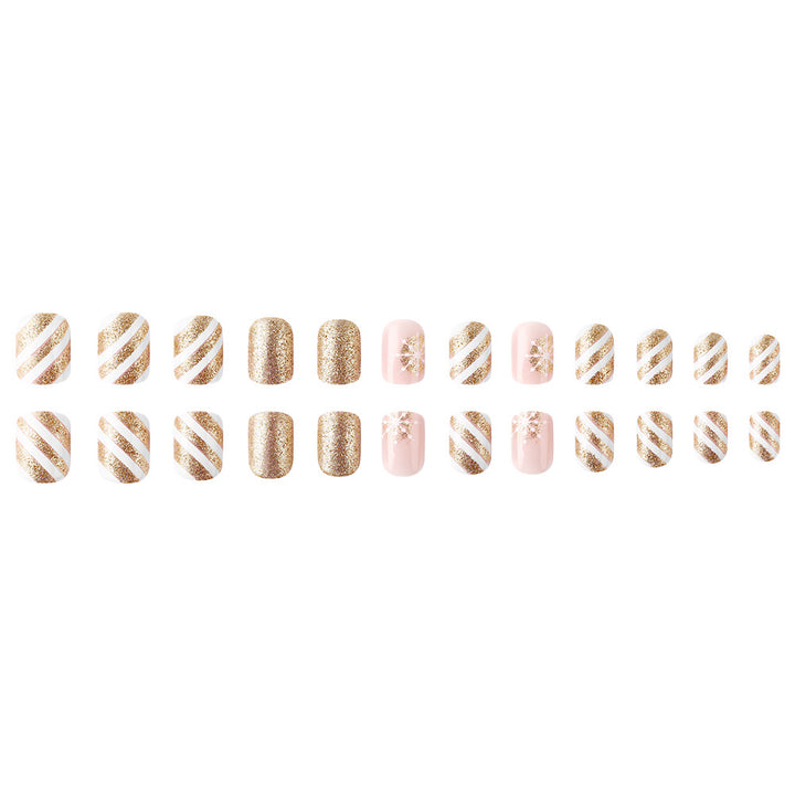 Holiday-Themed Glitter Gel Nail Art Stornfield