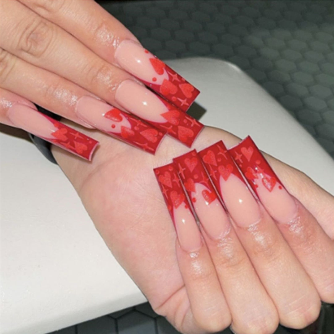 Decorative Long Stiletto Nail Art Extensions