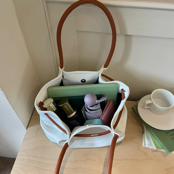 Classic Textured Handheld Tote Bag