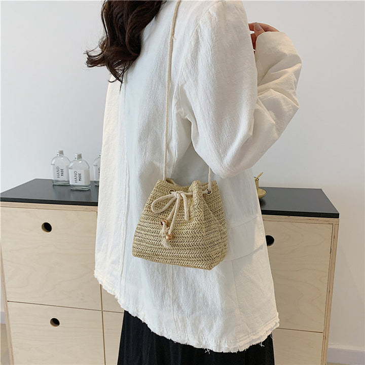 Bohemian-Inspired Woven Mini Drawstring Bag Stornfield