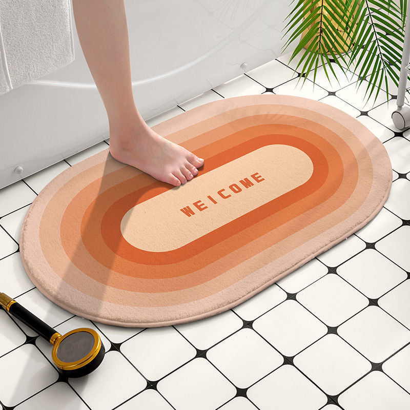 Modern Welcome Bath Mat