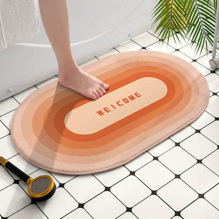 Modern Welcome Bath Mat