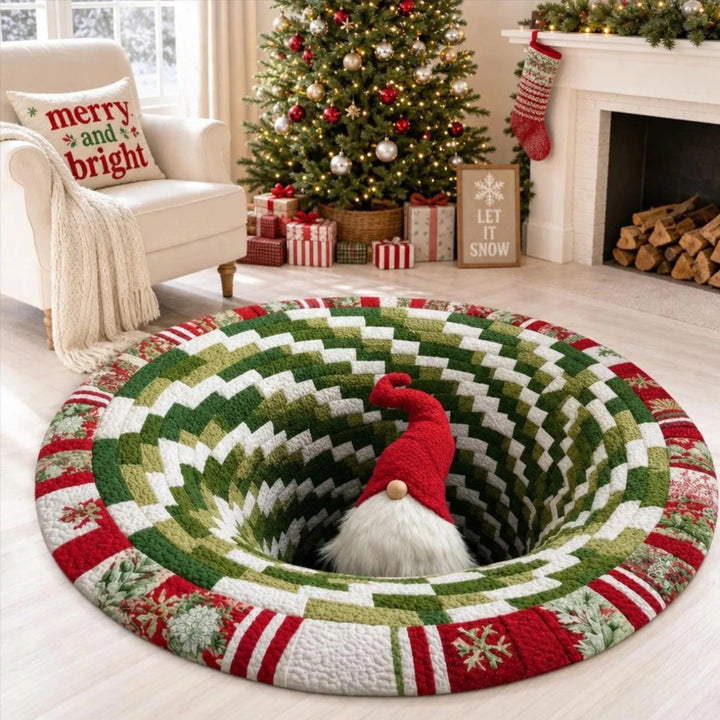 Festively Themed Round Area Rug